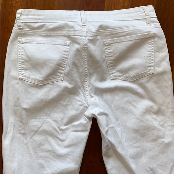 Eileen Fisher White Organic Cotton Jeans, Size 10 - Picture 11 of 11